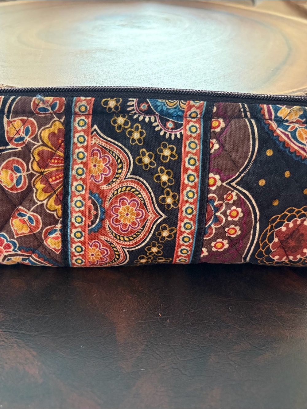 Vera Bradley Quilted Floral Patterned Zip Clutch - Multi